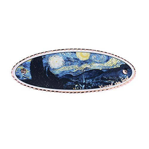 Van Gogh Starry Night Hair Clips-Copper Handmade Hair Jewelry - Design by Vincent Van Decorative Hair Clips- Art Jewelry -Starry Night- Van Gogh Starry Night Hair Clips-Copper Handmade Hair Jewelry - Design by Vincent Van Decorative Hair Clips- Art Jewelry -Starry Night-