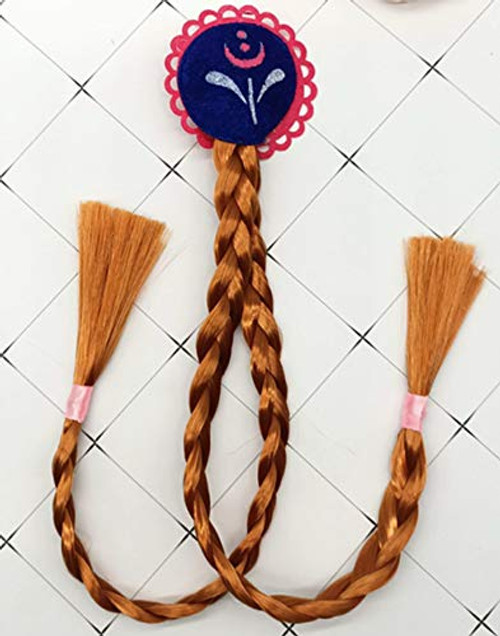 Rapunzel Braid Headband Accessories Brown Braided Wigs for Anna Dress up Girls Costume LD047BR Rapunzel Braid Headband Accessories Brown Braided Wigs for Anna Dress up Girls Costume LD047BR