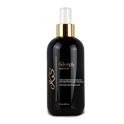 KS Haircare Fortify Leave-In - Vegan Conditioner Detangles  Conditions  and Restores Body in the Hair - For fine or Fragile Hair 8 fl oz 237 ml