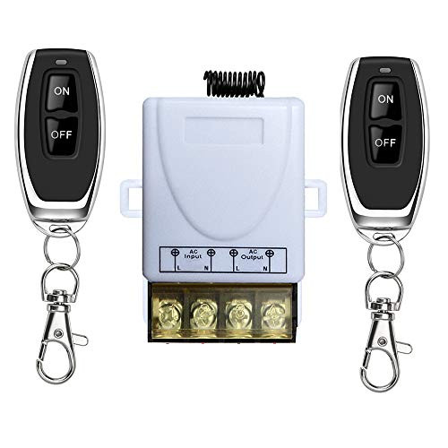 YETOR Remote Switch 110V-120V-240V -40A Relay Wireless RF Switch for Lights Household Appliances  Garage Door Pump and Electrical Equipment with 328ft