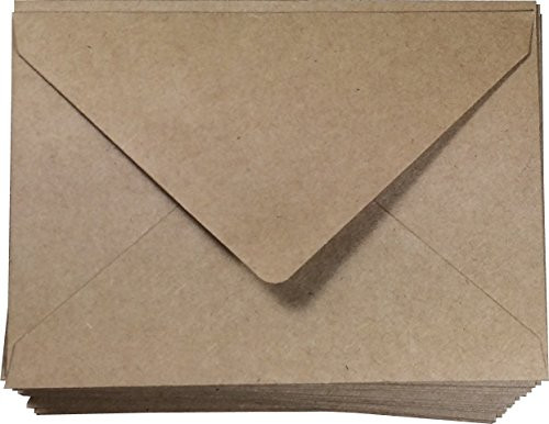 Mini Envelopes Kraft Brown natural Envelopes  prefect for Gift card  business cards  small note card  tiny envelope 4x 2-75 100 Pack -100 Pcs  4 x