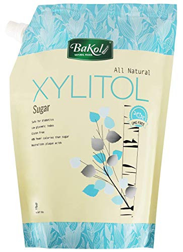 BaKol Natural Xylitol Sweetener  Non-GMO Keto Friendly Sugar Substitute with Easy Pour Packaging  Kosher  and Gluten Free  Granulated Sugar Alternativ