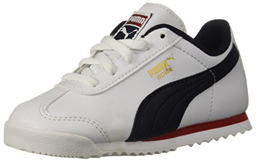 PUMA baby boys Roma Basic Sneaker  Puma White-night Sky  8 Toddler US
