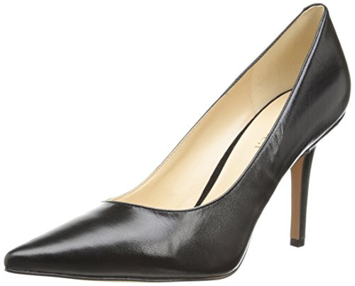 Nine West Womens Jackpot Black Leather Pump  10-5 B-M- US