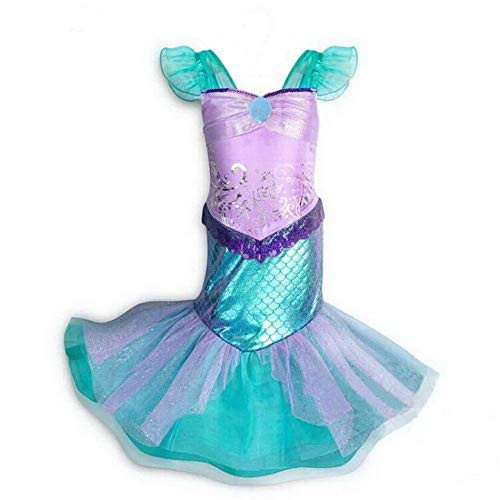 Little Girls Mermaid Costume Dress up Princess Cosplay Birthday Party Outfit -4-5 Years- Blue Little Girls Mermaid Costume Dress up Princess Cosplay Birthday Party Outfit -4-5 Years- Blue