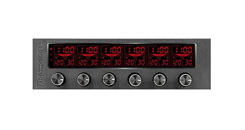 Thermaltake COMMANDER F6 RGB LCD 6 Channel Single 5.25'' Bay Fan Controller AC-024-BN1NAN-A1