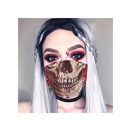 deladola Halloween Costume Red Skeleton Skull Flower Scary Costumes Halloween Festival Party Cosplay Costume for Women and Men