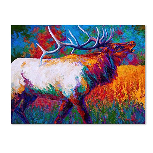 Trademark Fine Art Chorus Elk by Marion Rose, 24x32-Inch Canvas Wall Art