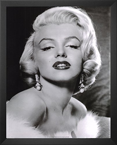 buyartforless IF MM001 16x20 1.25 Black Plexi B Framed Marilyn Monroe Glamorous 20X16 Movie Art Print Poster Wall Decor Famous Image