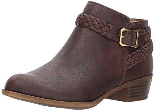 LifeStride Womens Adriana Ankle Bootie Boot  Brown  7 W US