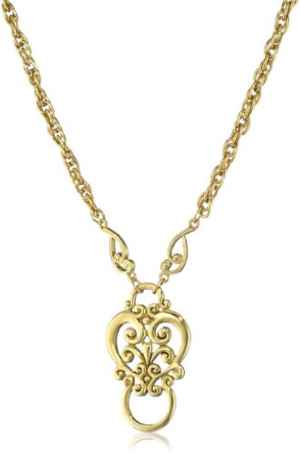 1928 Jewelry Gold-Tone Heart Eyeglass Holder Pendant Necklace  28