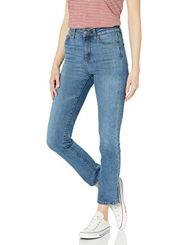 Amazon Brand - Goodthreads Womens High-Rise Slim Straight Jean  Mid-Blue 26