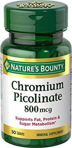 Natures Bounty Mega Chromium Picolinate 800 mcg tablets 50 ea