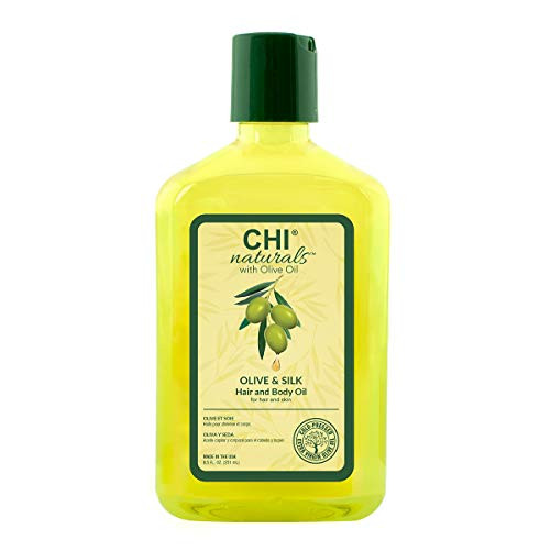 CHI Naturals with Olive Oil Olive and Silk Hair and Body Oil  8oz