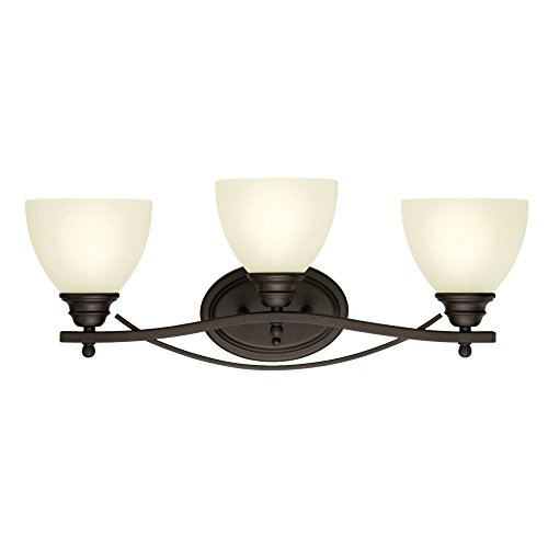 Westinghouse 6303400 Elvaston Three-Light Indoor Wall Fixture, Oil Rubbed Bronze Finish with Frosted Glass Westinghouse 6303400 Elvaston Three-Light Indoor Wall Fixture, Oil Rubbed Bronze Finish with Frosted Glass