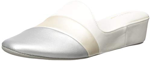 Daniel Green Womens Denise Scuff Slipper  White-Multi  11 W US