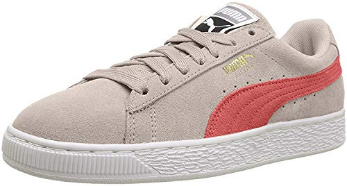 PUMA Suede Classic Sneaker  Tapioca-Hot Coral  9 M US