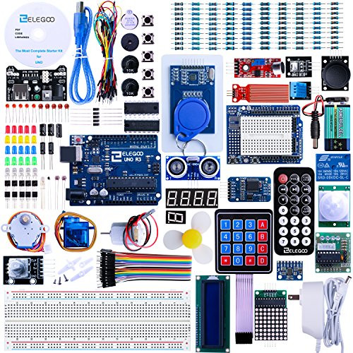 Elegoo EL-KIT-001 UNO R3 Project Complete Starter Kit with Tutorial for Arduino (63 Items)