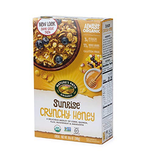Natures Path Sunrise Crunchy Honey Cereal  Healthy  Organic  Gluten-Free  10-6 Ounce Box -Pack of 6- Natures Path Sunrise Crunchy Honey Cereal  Healthy  Organic  Gluten-Free  10-6 Ounce Box -Pack of 6-