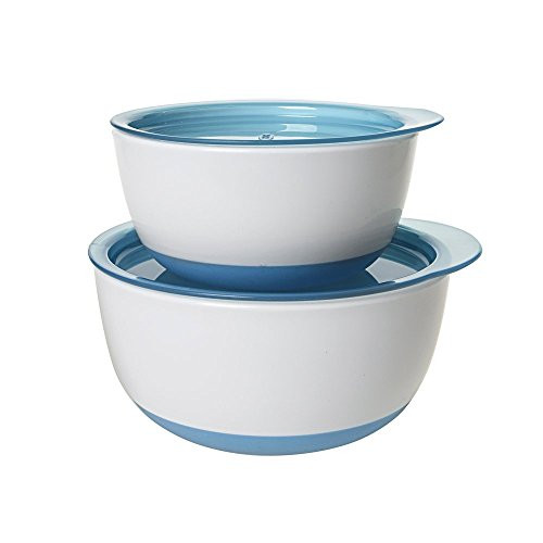 OXO Tot Small and Large Bowl Set with Snap On Lids - Aqua