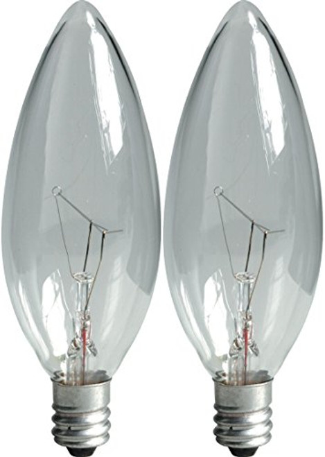 GE Crystal Clear Incandescent Chandelier Light Bulbs  40-Watt  300 Lumen  Candelabra Base  Clear Light Bulbs  2-Pack  Decorative Candelabra Light Bulb