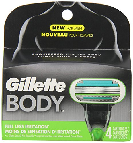Gillette Body Mens Razor Blade Refills  4 Count  Mens Razors - Blades