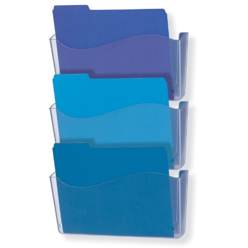 Officemate Unbreakable Wall File  Letter-A4 Size  Clear  3 Pack -21654-