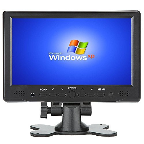 Loncevon- 7 inch Small Portable HDMI VGA HD LCD Computer Monitor for PC Laptop; Raspberry pi 3 Display Screen Monitor ; CCTV Security Monitor- IPS 1024x600 -Build in Speakers and Headphone Jack