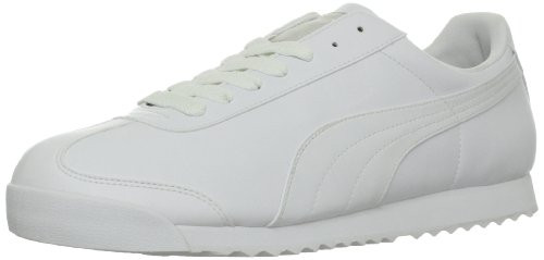 PUMA Mens Roma Basic Fashion Sneaker  White-Light Gray - 9 D-M- US