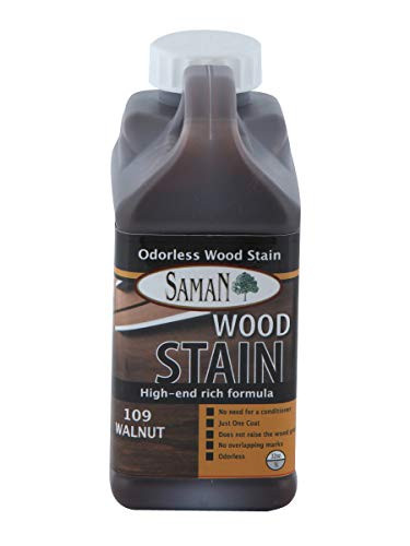 SamaN Interior Water Based Stain for Fine Wood  Walnut  1 Quart