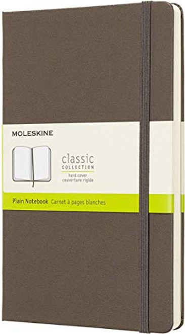 Moleskine Classic Notebook  Hard Cover  Large -5 x 8-25- Plain-Blank  Earth Brown  240 Pages