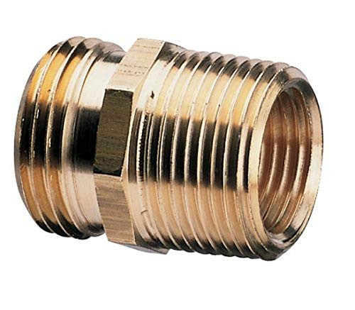 Nelson 855724-1001 Brass Industrial Pipe and Hose Fitting for Female Hose to 3-4-Inch Female NPT or Female Hose to 1-2-Inch Male NPS  Double Male