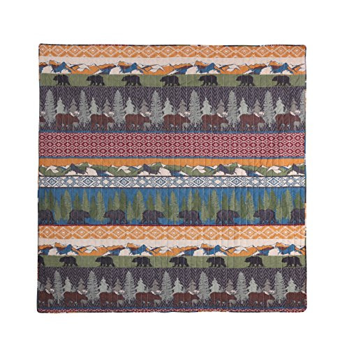 Greenland Home Black Bear Lodge Quilt Set, 3-Piece Full/Queen