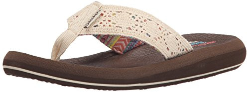 Skechers Cali Womens Asana Flip Flop Natural 8 M US