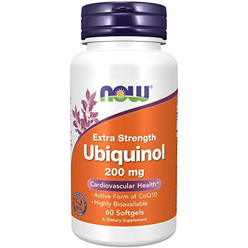 NOW Supplements Ubiquinol 200 mg High Bioavailability -the Active Form of CoQ10- 60 Softgels NOW Supplements Ubiquinol 200 mg High Bioavailability -the Active Form of CoQ10- 60 Softgels