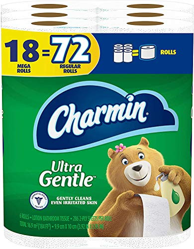 Charmin Ultra Gentle Toilet Paper  18 Mega Rolls - 72 Regular Rolls