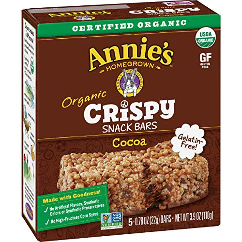Annies Organic Cocoa Crispy Snack Bars  Gluten Free   3-9 oz  5 ct