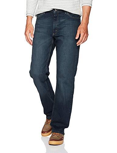 Wrangler Authentics Mens Authentics Relaxed Fit Jean  Military Blue Flex  34W x 30L