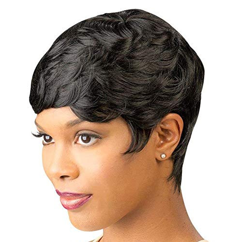 6-5Brazilian Hair Short Curly Wigs for Black Wome Human Hair Short Curly Wigs Short Pixie Wigs for Women -Black- 6-5Brazilian Hair Short Curly Wigs for Black Wome Human Hair Short Curly Wigs Short Pixie Wigs for Women -Black-