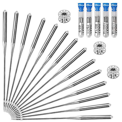 100PCS Sewing Machine Needles  Universal Sewing Machine Needle for Singer  Brother  Janome  Varmax  Needles for Sewing Machine with Sizes HAX1 65-9  7