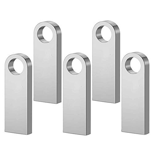USB Flash Drive 32GB 5 Pack USB 2-0 Thumb Drive Jump Drive Metal Memory Stick?Silver