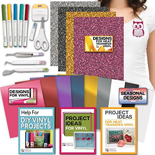 Cricut Tools Bundle - Vinyl Pack, Basic Tools Explore Fine Point Pens