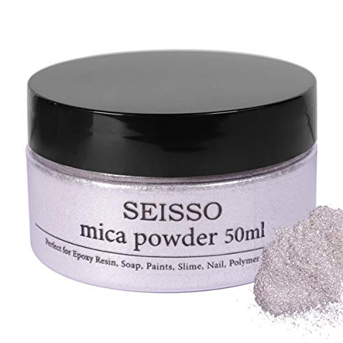 Shining Pearl White Mica Powder - 1-7 Ounces- 50 Grams - Natural Epoxy Resin Dye - for Soap Making  Slime and Nail Pigment Powder  Paint