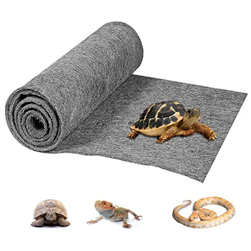 HERCOCCI Reptile Carpet  Gray - Terrarium Mat Liner Bedding Reptile Substrate Supplies for Bearded Dragon Lizard Tortoise Leopard Gecko Snake 39 x 2