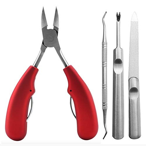 Podiatrist Toenail Clippers Heavy Duty Toenail Nippers Professional Thick and Ingrown Toe Nail Clippers for Men and Seniors  Pedicure Clippers Toenail Cut