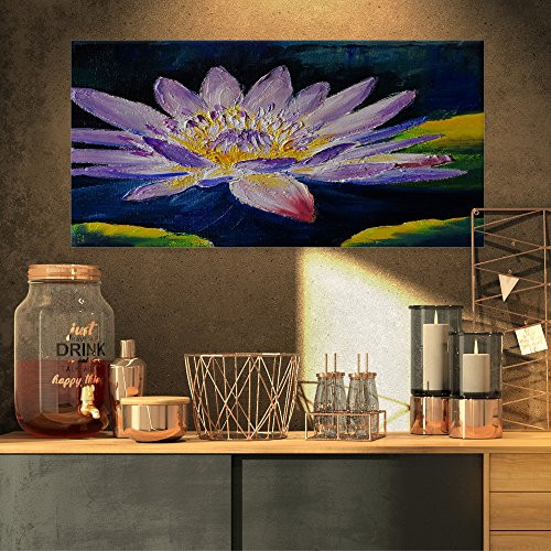 Purple Lotus Flower Floral on Canvas Art Wall Photgraphy Artwork Print Purple Lotus Flower Floral on Canvas Art Wall Photgraphy Artwork Print
