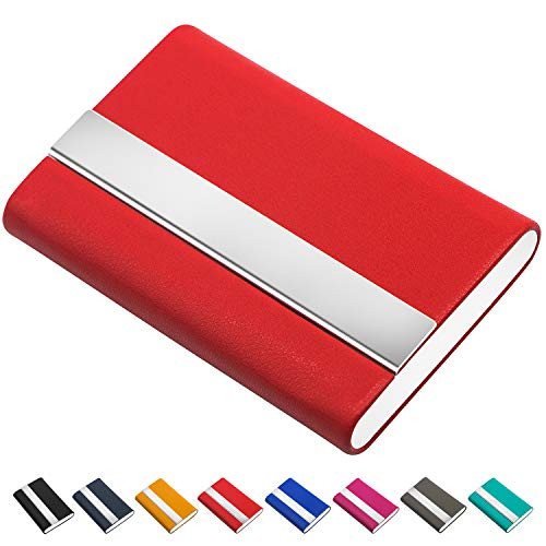 Padike Business Card Holder Business Card Case Luxury PU Leather and Stainless Steel Multi Card Case Business Card Holder Wallet Credit Card ID Case-Ho Padike Business Card Holder Business Card Case Luxury PU Leather and Stainless Steel Multi Card Case Business Card Holder Wallet Credit Card ID Case-Ho