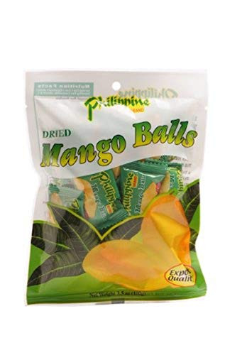 Philippine Brand Dried Mango Balls  3-5-Ounce Pouches -Pack of 10-