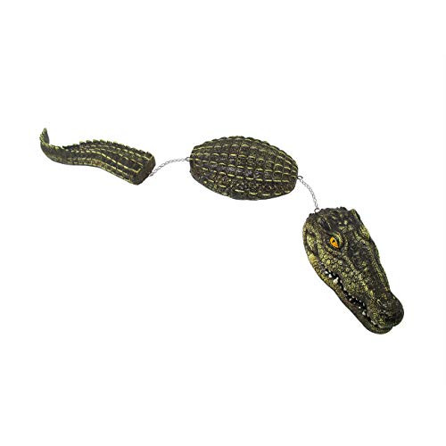 Trademark Innovations 3-Piece Fake Alligator Pool Float Blue Heron Decoy for Ponds and Water Features