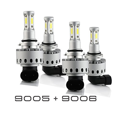 9005+9006 Combo 200W 20000LM LED Headlight Kit High & Low Beam Light Bulbs 3 Year Warranty
